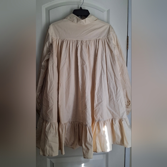 Listicle woven mini flowy dress tan size small bohowesternbasoc neutral casual - Picture 2 of 8